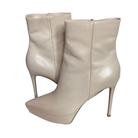GIANVITO ROSSI Italy Leather Boots Stiletto Heels Booties Side Zippers Size 40 - Picture 1 of 7